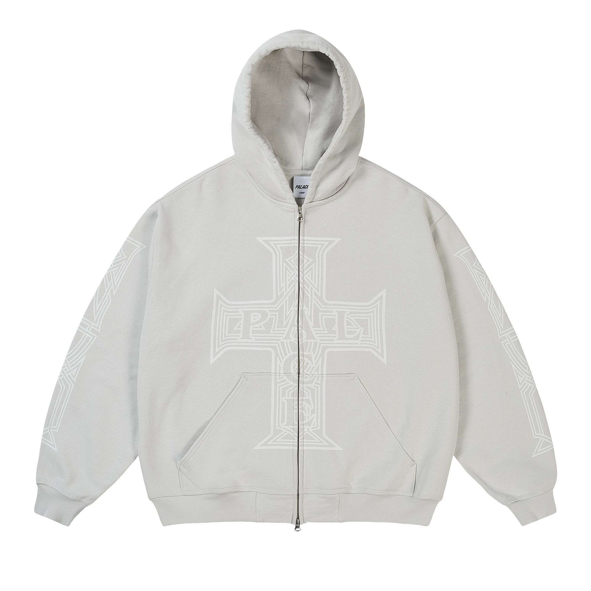 Buy Palace Y So Cross Pigment Hood 'Concrete Grey' - P30CS226 | GOAT