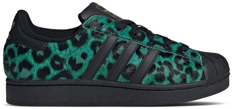 adidas Wmns Superstar 2 Screaming Green Black Gold Metallic