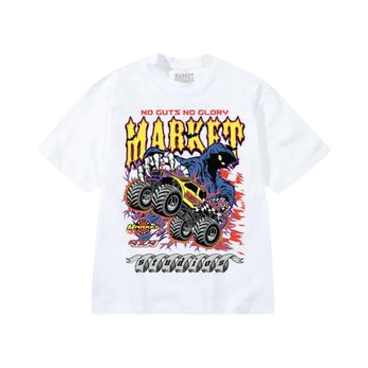 Market No Guts No Glory T Shirt White