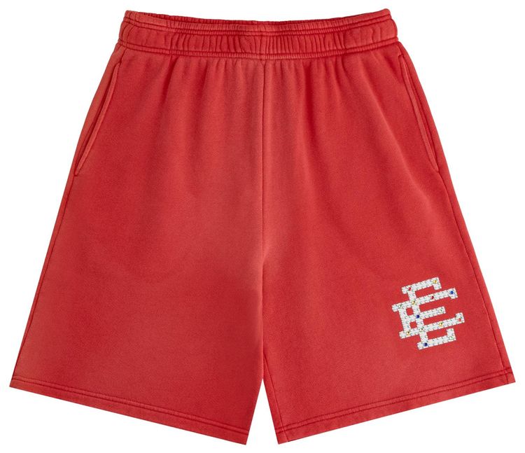 Eric Emanuel EE Rhinestone Sweatshort Red