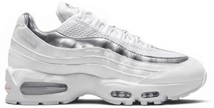 Nike Wmns Air Max 95 SE Big Bubble   White Metallic Silver