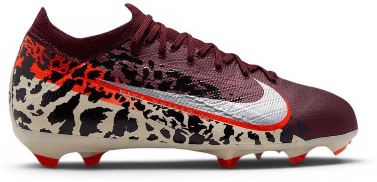 Nike United Jr Mercurial Vapor 16 Pro FG Low GS Burgundy Crush University Red Fossil Metallic Silver