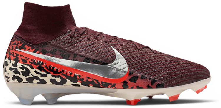 Nike United Mercurial Superfly 10 Elite FG High Burgundy Crush University Red Fossil Metallic Silver