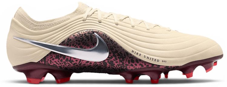 Nike United Tiempo Maestro Elite FG Low Fossil Burgundy Crush Metallic Silver