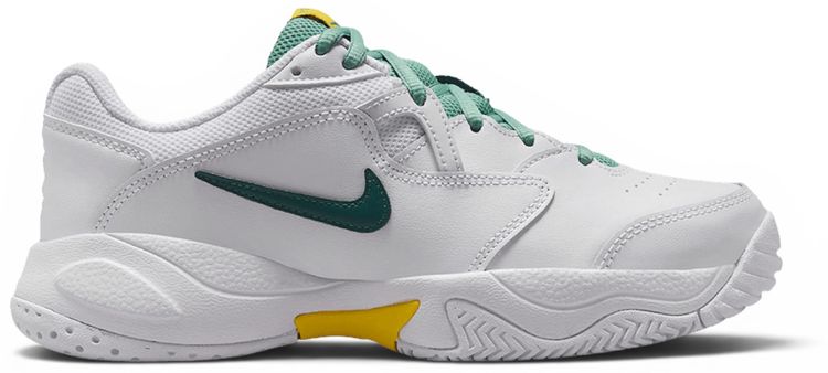 Nike Court Jr Lite 2 GS White Healing Jade Speed Yellow