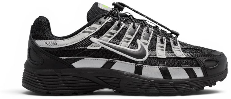 Nike P 6000 GS Black Metallic Silver Volt Ice