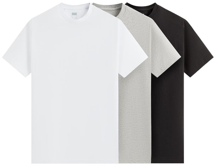 Kith 3 Pack Undershirt WhiteHeather GreyBlack
