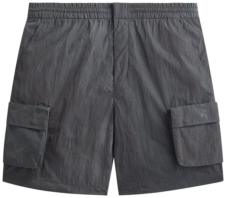 Kith Garment Dye Wrinkle Nylon Evan Cargo Short Thunder