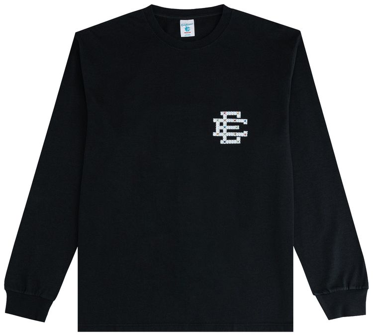 Eric Emanuel EE Rhinestone Long Sleeve T Shirt Black