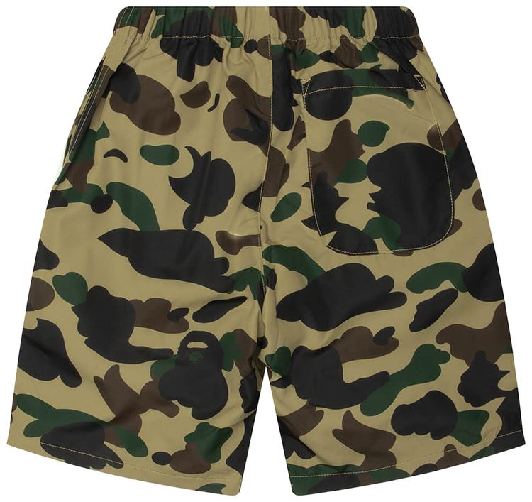 BAPE 1st Camo One Point Beach Shorts Yellow
