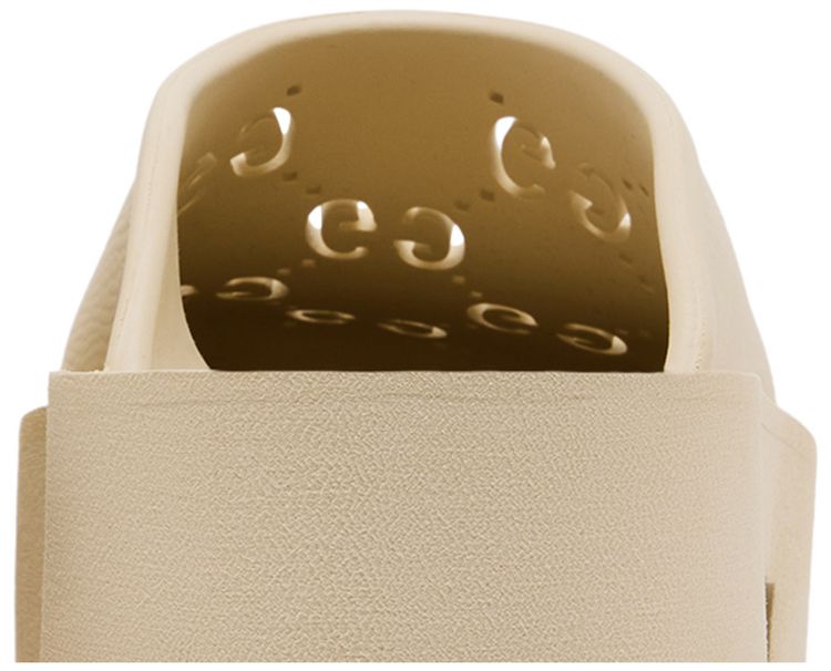 Gucci Wmns Platform Perforated G Sandal White Rubber