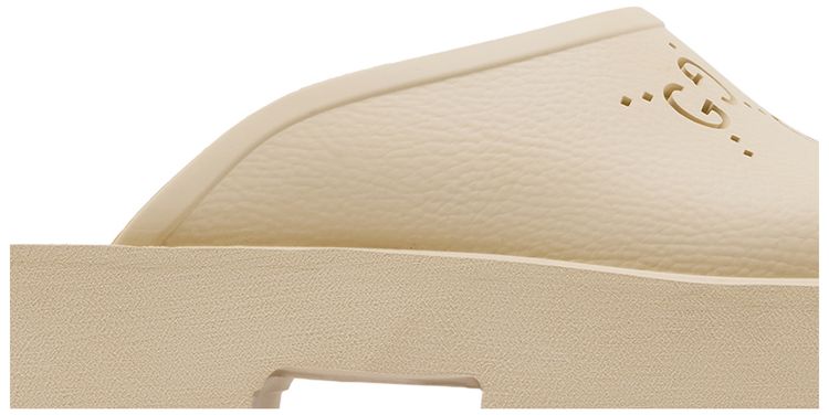 Gucci Wmns Platform Perforated G Sandal White Rubber