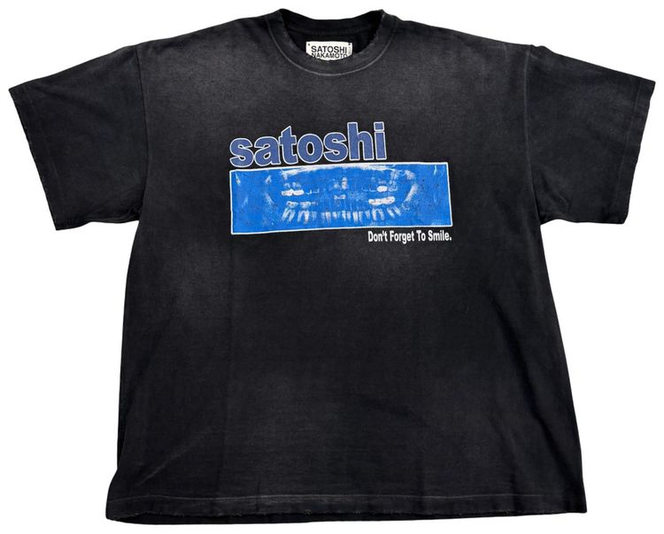 Satoshi Nakamoto Dont Forget To Smile Tee Black