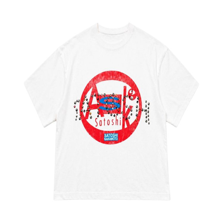 Satoshi Nakamoto Ask Satoshi Tee White