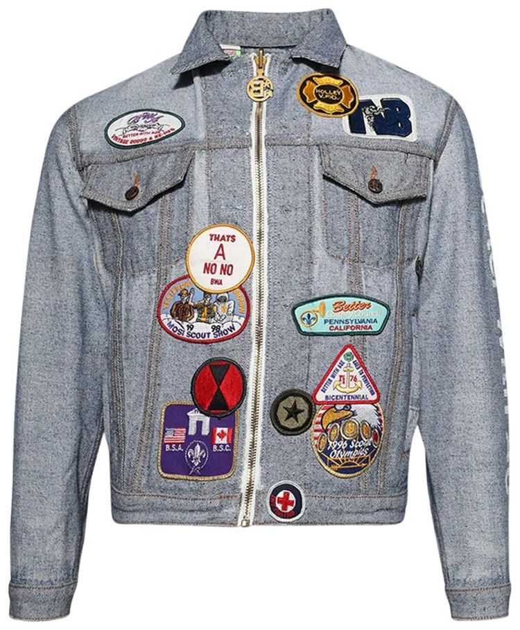 Better With Age Brogue Reconstructed Reversible Trucker Jacket Indigo