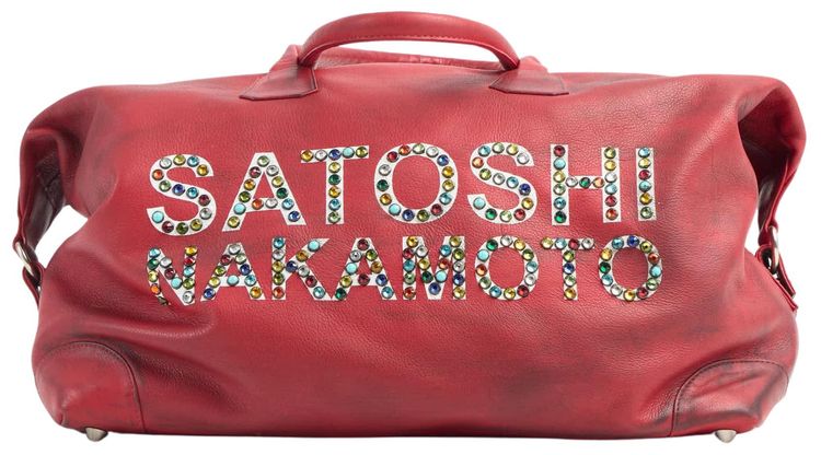 Satoshi Nakamoto Studded Weekender Red