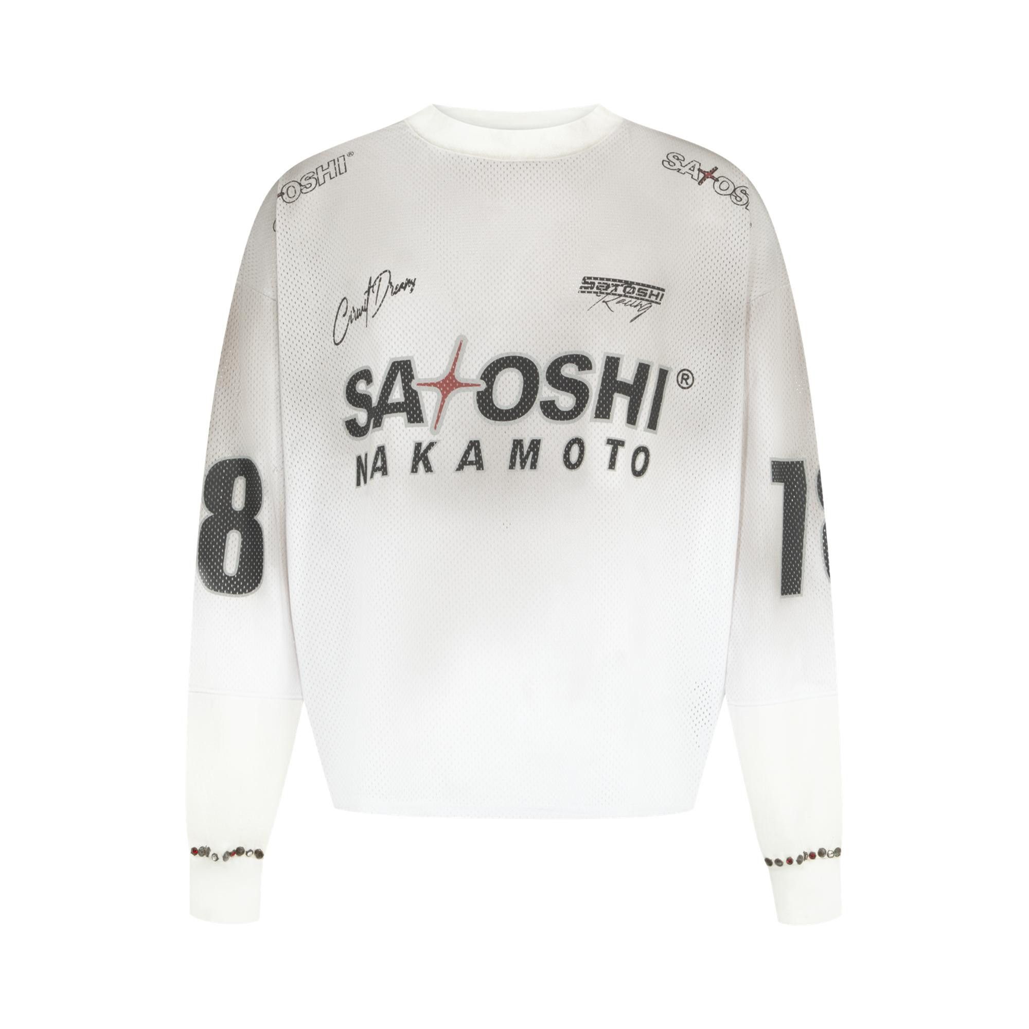 Buy Satoshi Nakamoto Mesh Moto Jersey 'White' - SS26LS001 WHIT | GOAT