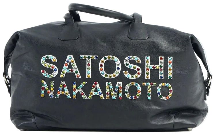 Satoshi Nakamoto Studded Weekender Black