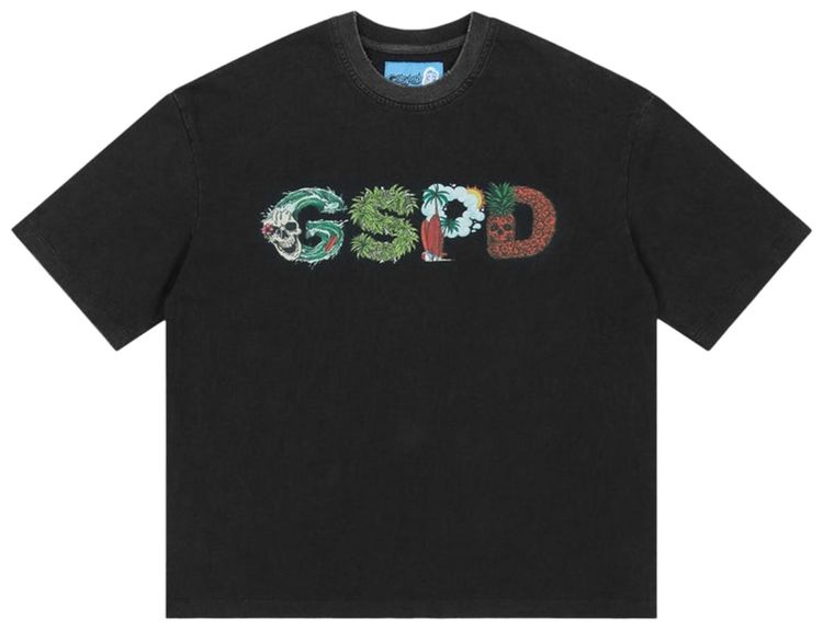 Godspeed Surfs Up T Shirt Black