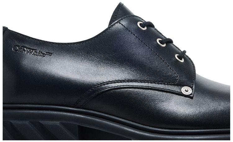 Off White Exploration Almond Toe Derby Black