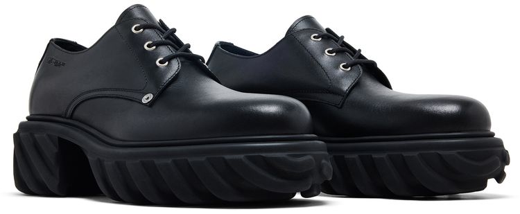 Off White Exploration Almond Toe Derby Black