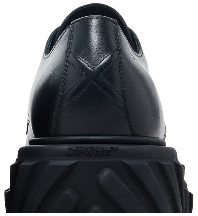 Off White Exploration Almond Toe Derby Black