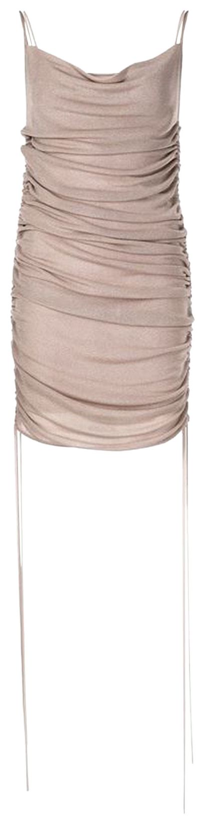Dion Lee Multirib Drape Mini Dress Taupe