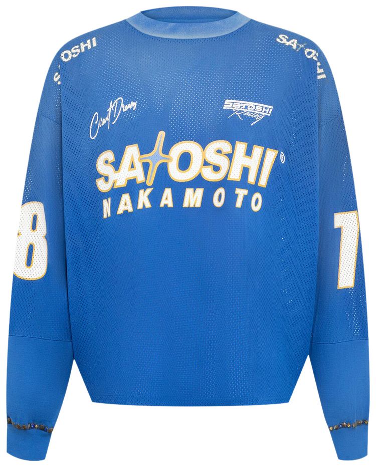 Satoshi Nakamoto Mesh Moto Jersey Blue