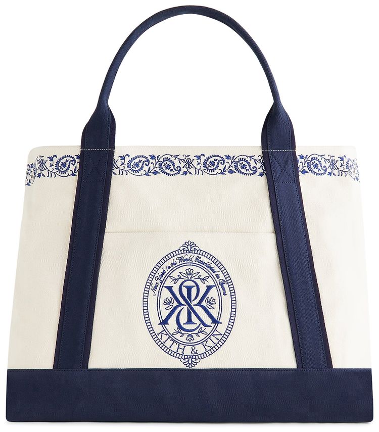 Kith Embroidered Canvas Tote Bag Sandrift