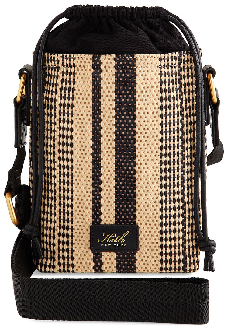 Kith Striped Raffia Drawstring Pouch Radiant