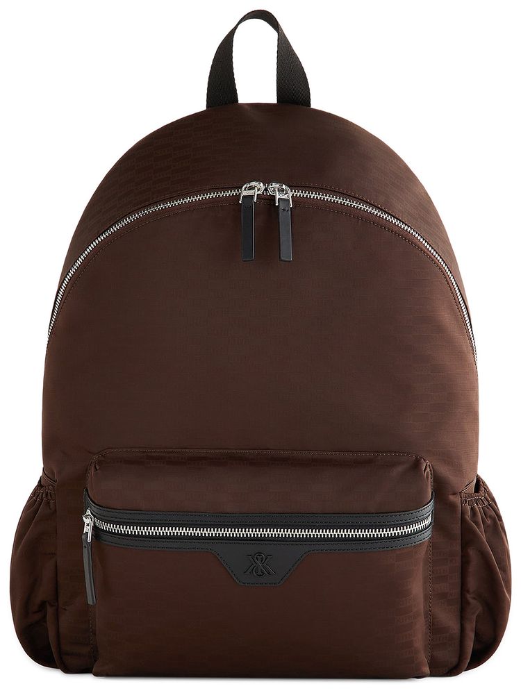 Kith Monogram Nylon Jacquard Backpack Dark Roast