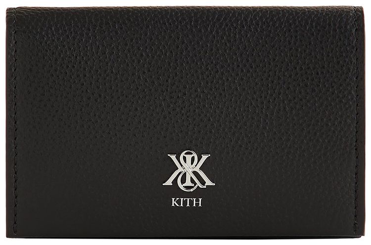 Kith Tumbled Leather Card Holder Black