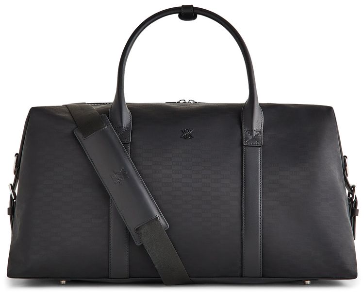 Kith Monogram Nylon Leather Duffle Bag Black