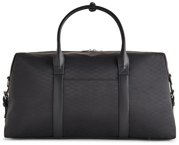 Kith Monogram Nylon Leather Duffle Bag Black