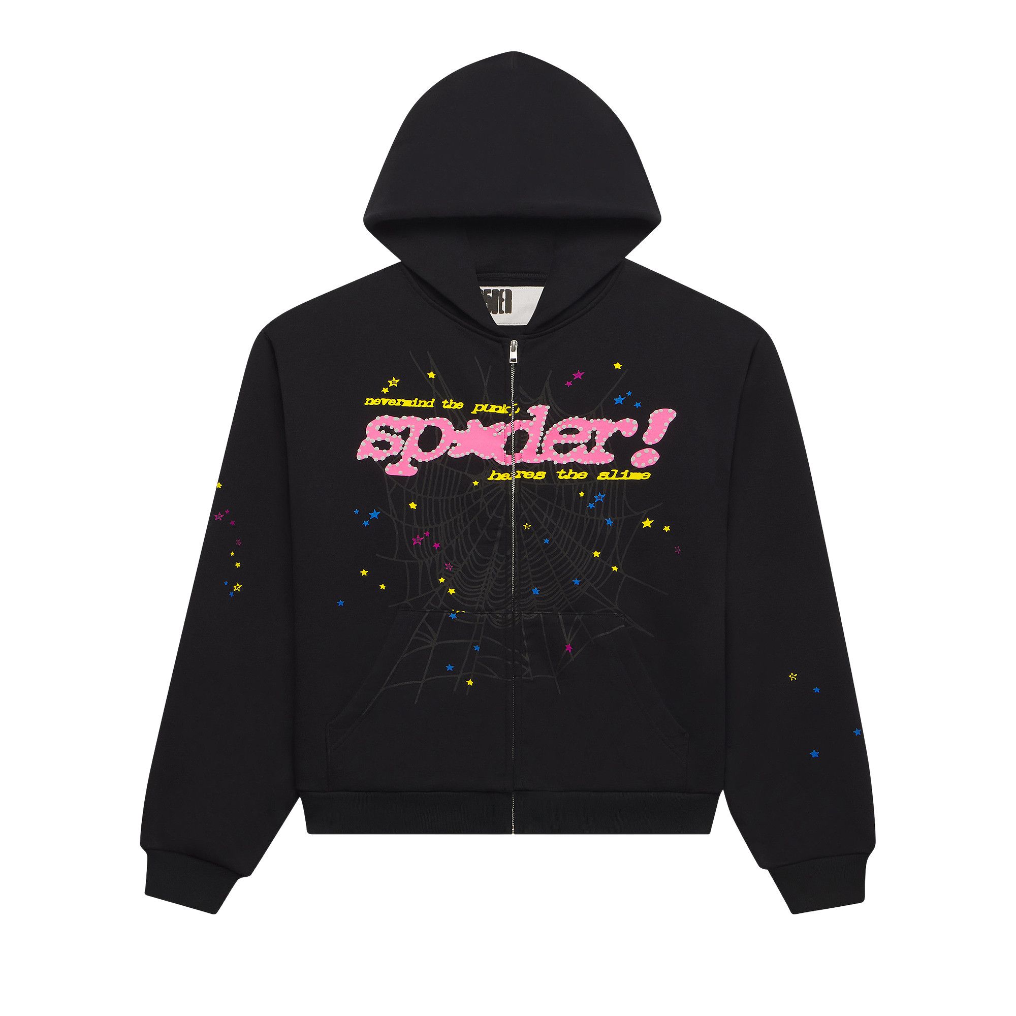 Buy Sp5der Punk V2 Zip Up 'Black' - ST046SS26BLK | GOAT