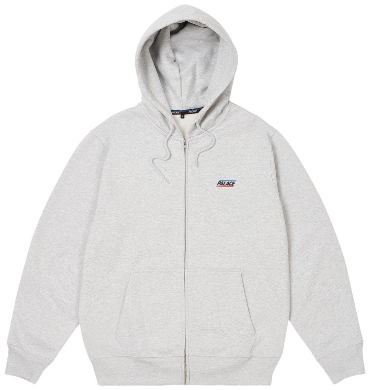 Palace Basically A Zip Hood Grey Marl