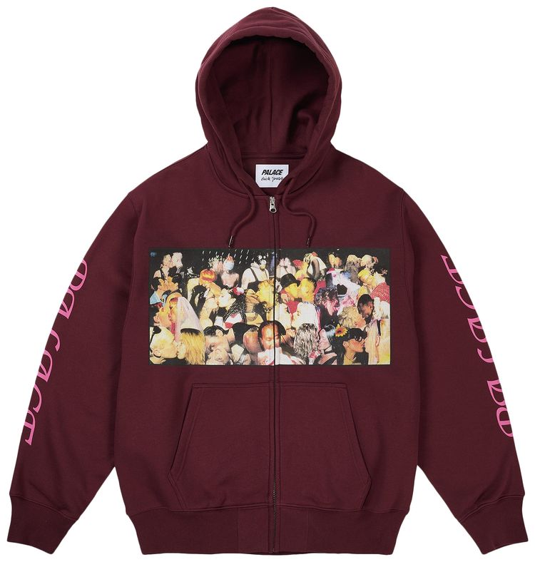 Palace Dick Jewell Zip Hood Rich Wine