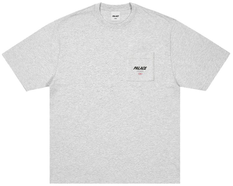 Palace Location T Shirt Grey Marl