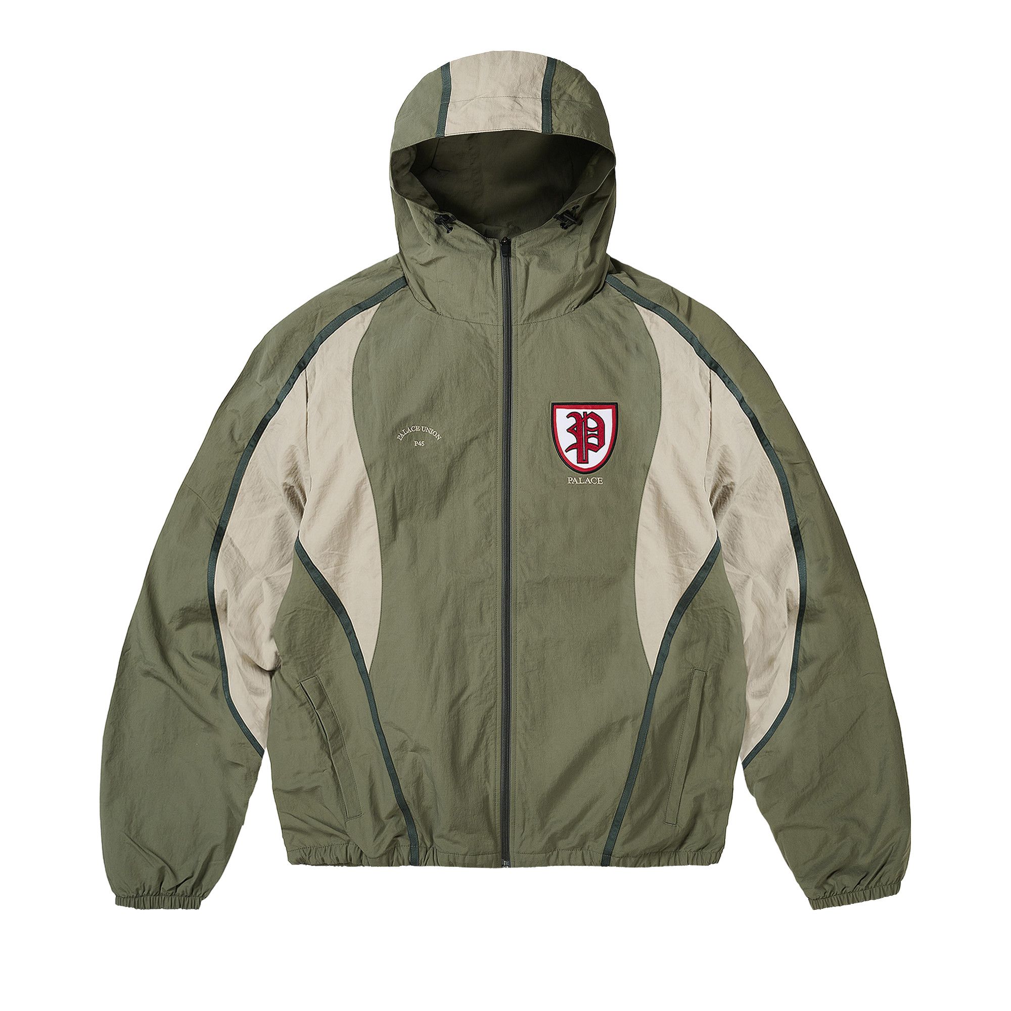 Buy Palace Scrum Hooded Shell Jacket 'Olive' - P30JK183 | GOAT
