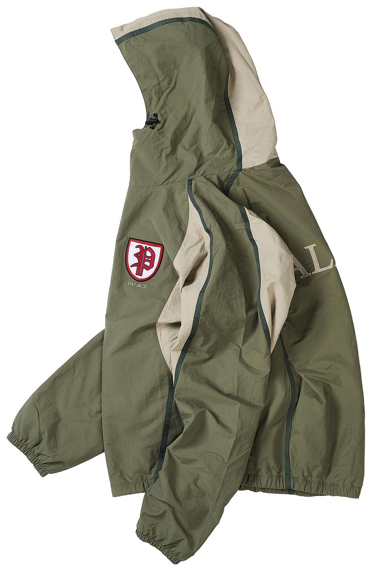 Palace Scrum Hooded Shell Jacket Olive