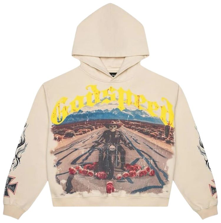 Godspeed Long Lonely Road Hoodie Bone