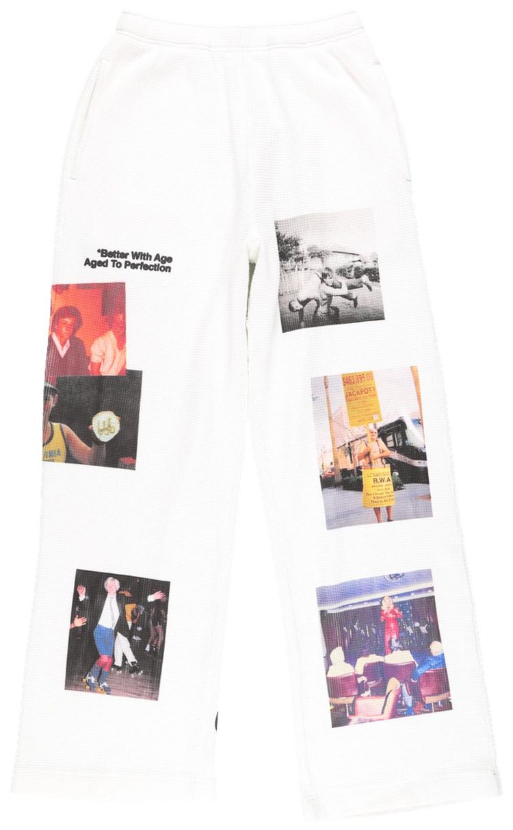 Better With Age Ricky Waffle Sweatpants White