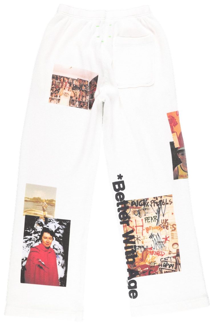 Better With Age Ricky Waffle Sweatpants White