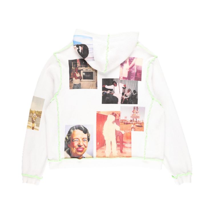 Better With Age Ricky Waffle Zip Up Hoodie White