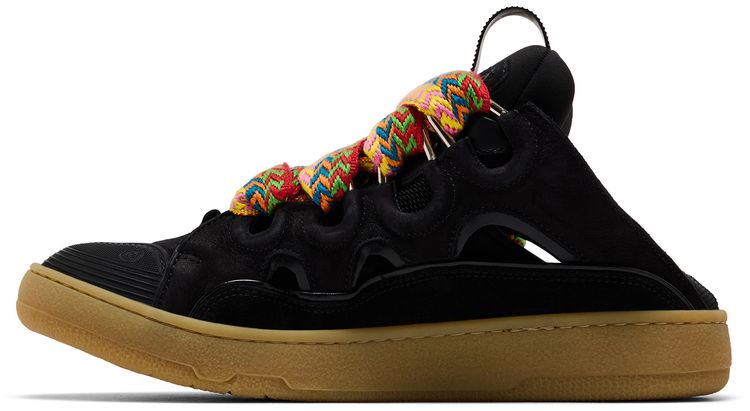 Lanvin Curb Mule Black Multi Laces