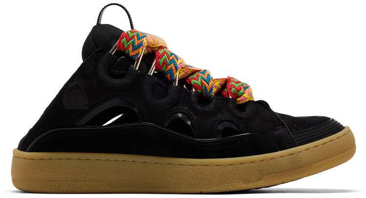 Lanvin Curb Mule Black Multi Laces