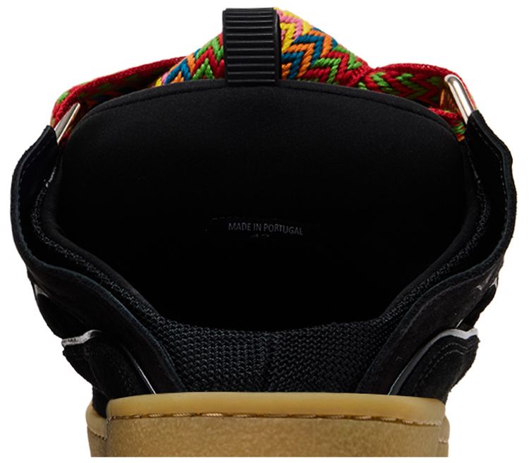 Lanvin Curb Mule Black Multi Laces