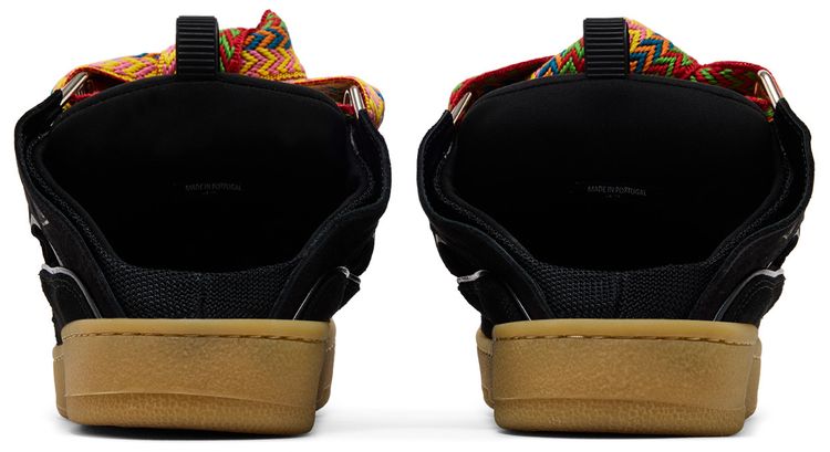 Lanvin Curb Mule Black Multi Laces