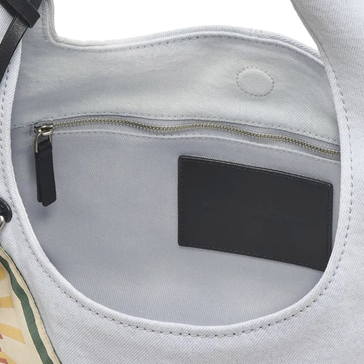 Marc Jacobs The Camp Patchwork Denim Sack Bag Light Wash