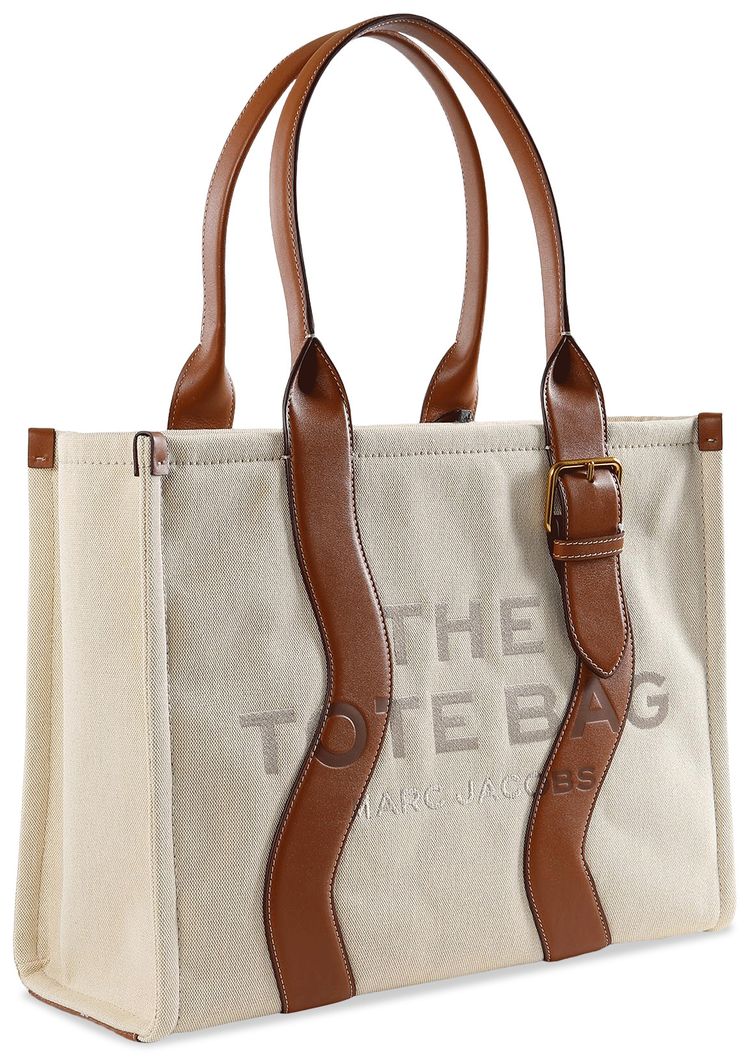 Marc Jacobs The Wavy Canvas Large Tote Bag BeigeArgan Oil
